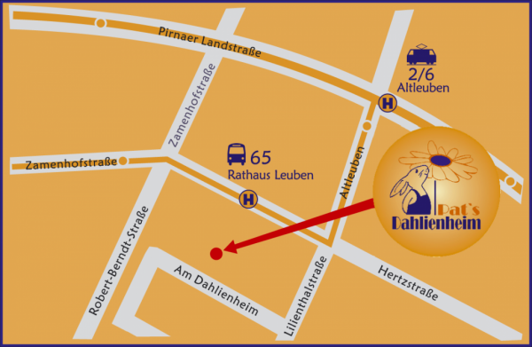 Pat`s Dahlienheim - Lageplan