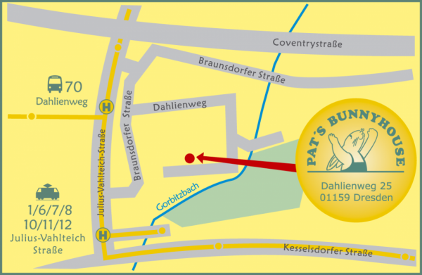 Pat`s Bunnyhouse - Lageplan